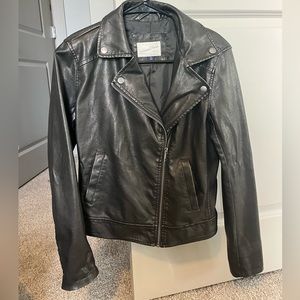 Black faux leather jacket
